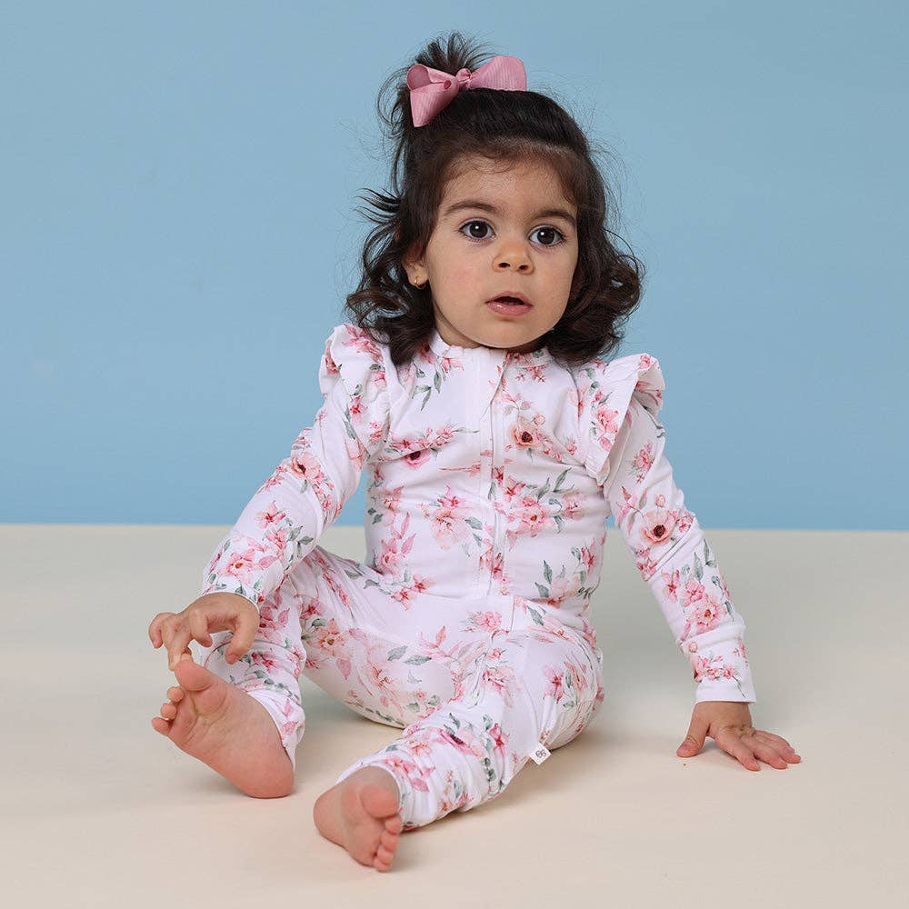 Snuggle Hunny - Wholesale Jumpsuit – Baby - Camille Organic Snugglesuit Convertible Romper with Frill5
