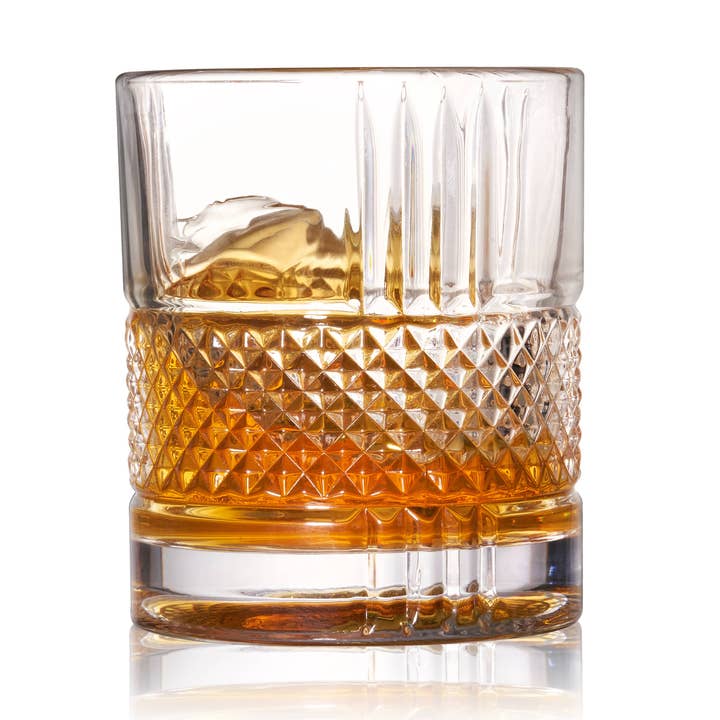 Revolve Crystal Spinning Scotch Rocks Glass for wholesale by True Brands