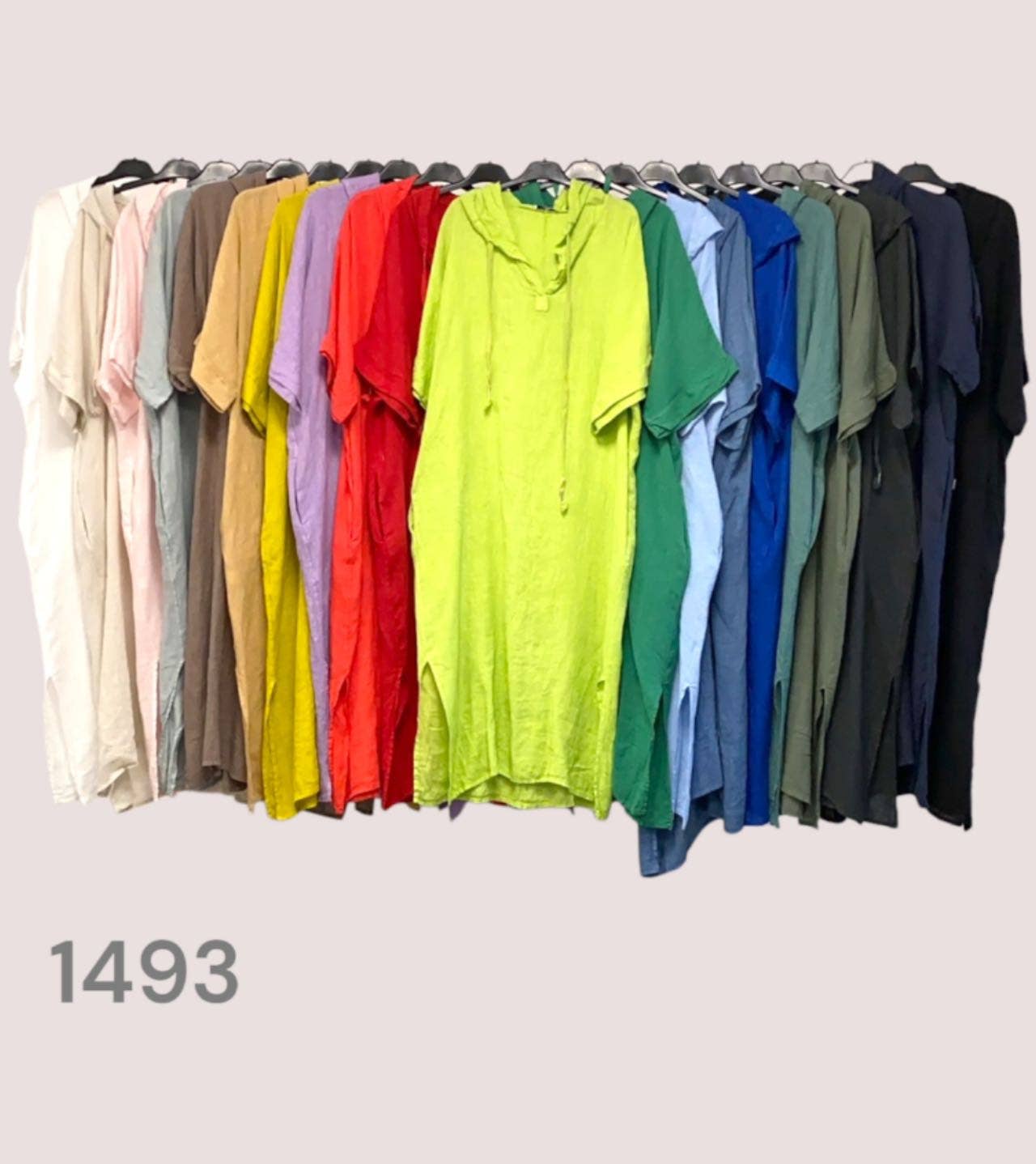 LÉA & LUC - Venta al por mayor Vestido - Mujer - Vestidos cortos de lino 100 % REF. 14938