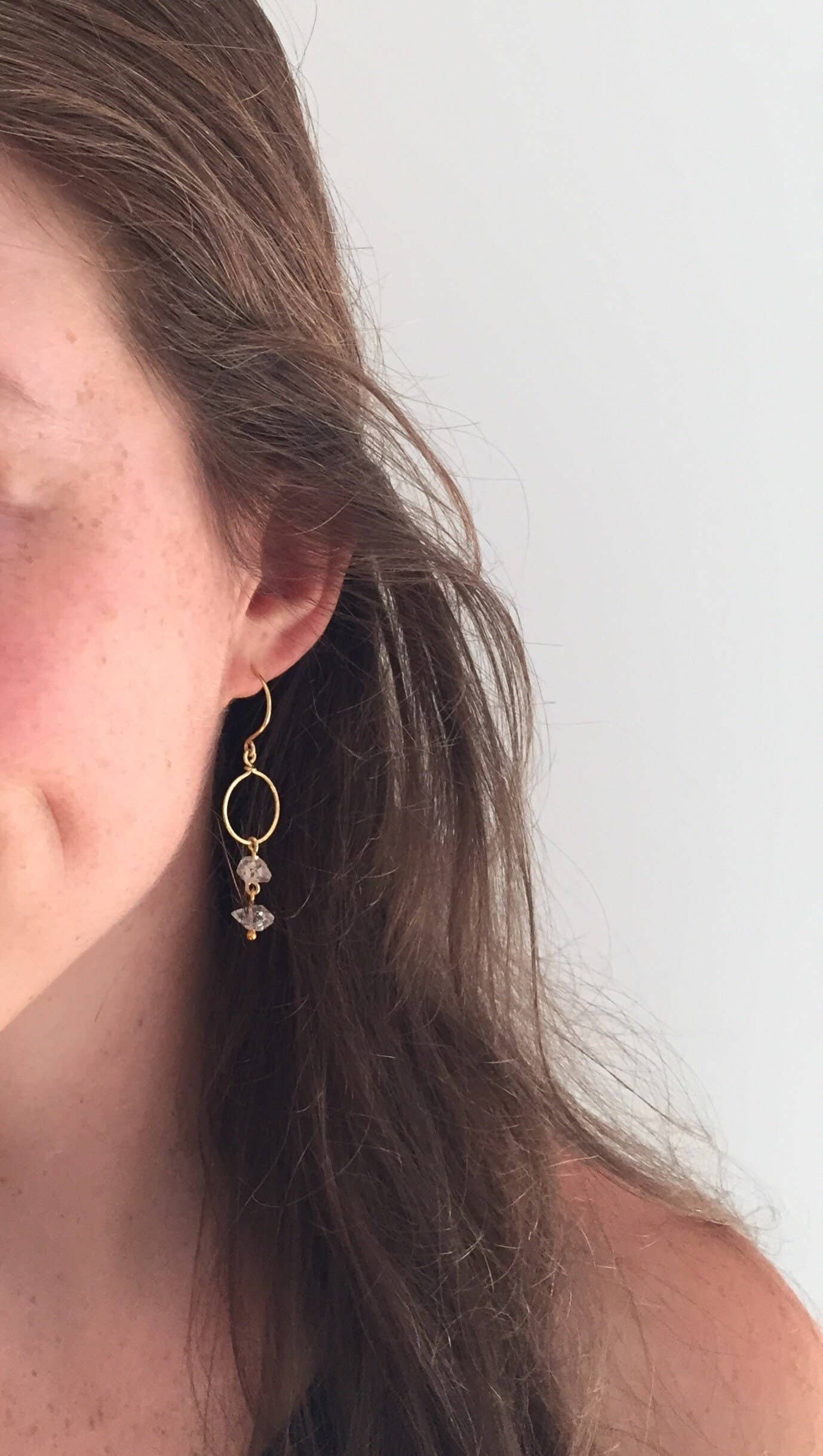 Sojourn Well - Wholesale Dangle Earrings - Raw Quartz Crystal Dangle Earrings1