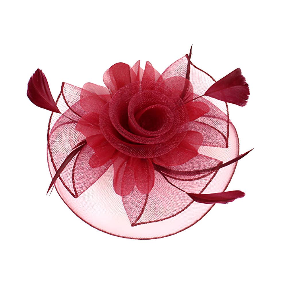 Sensibling Corp. - Vendita all'ingrosso Fascinator - Donna - Fascinator / Cerchietto con Fiore, Piuma e Rete6