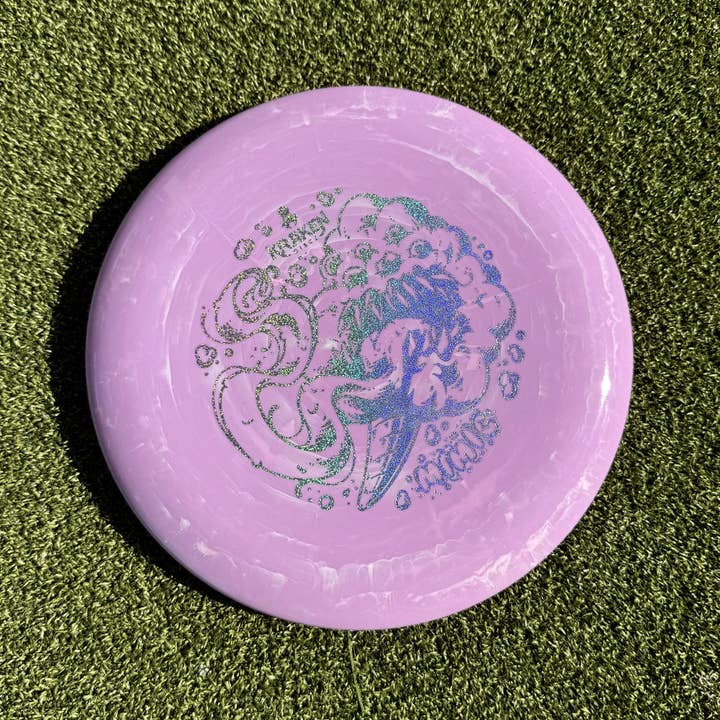 Cotton Candy Mimic Pink Elvin Putter with Rainbow Foil for wholesale by Kraken Dice