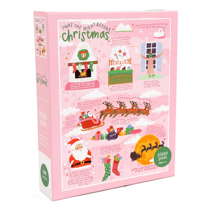 Puzle de 500 piezas de Twas The Night Before Christmas para venta al por mayor de Pippi Post
