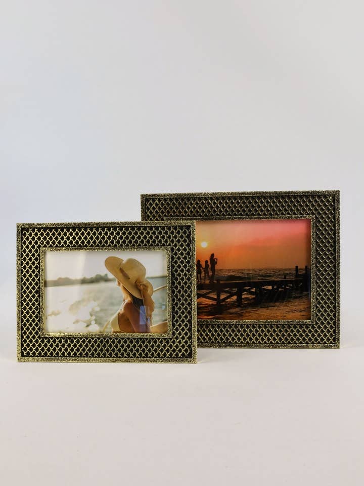Paiki Photo Frame in Black and Gold for wholesale by PIETRA DI CASA