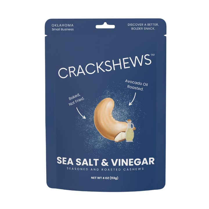 Crackshews - Sea Salt and Vinegar Cashews for wholesale by Padiano's Kitchen