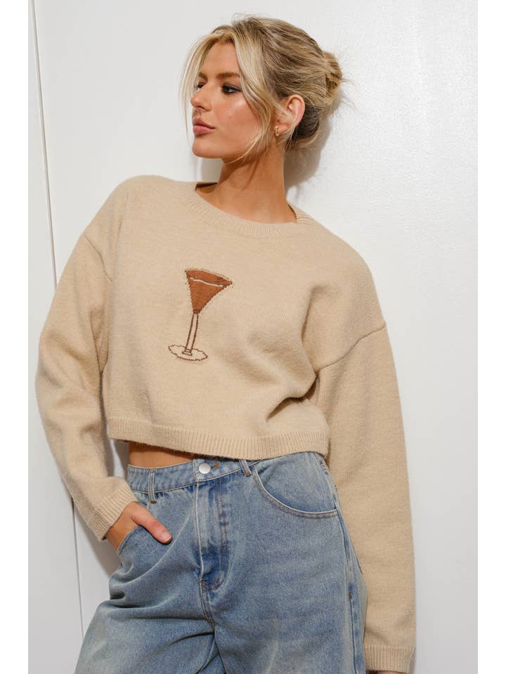 BONE ESPRESSO MARTINI SWEATER for wholesale on Faire