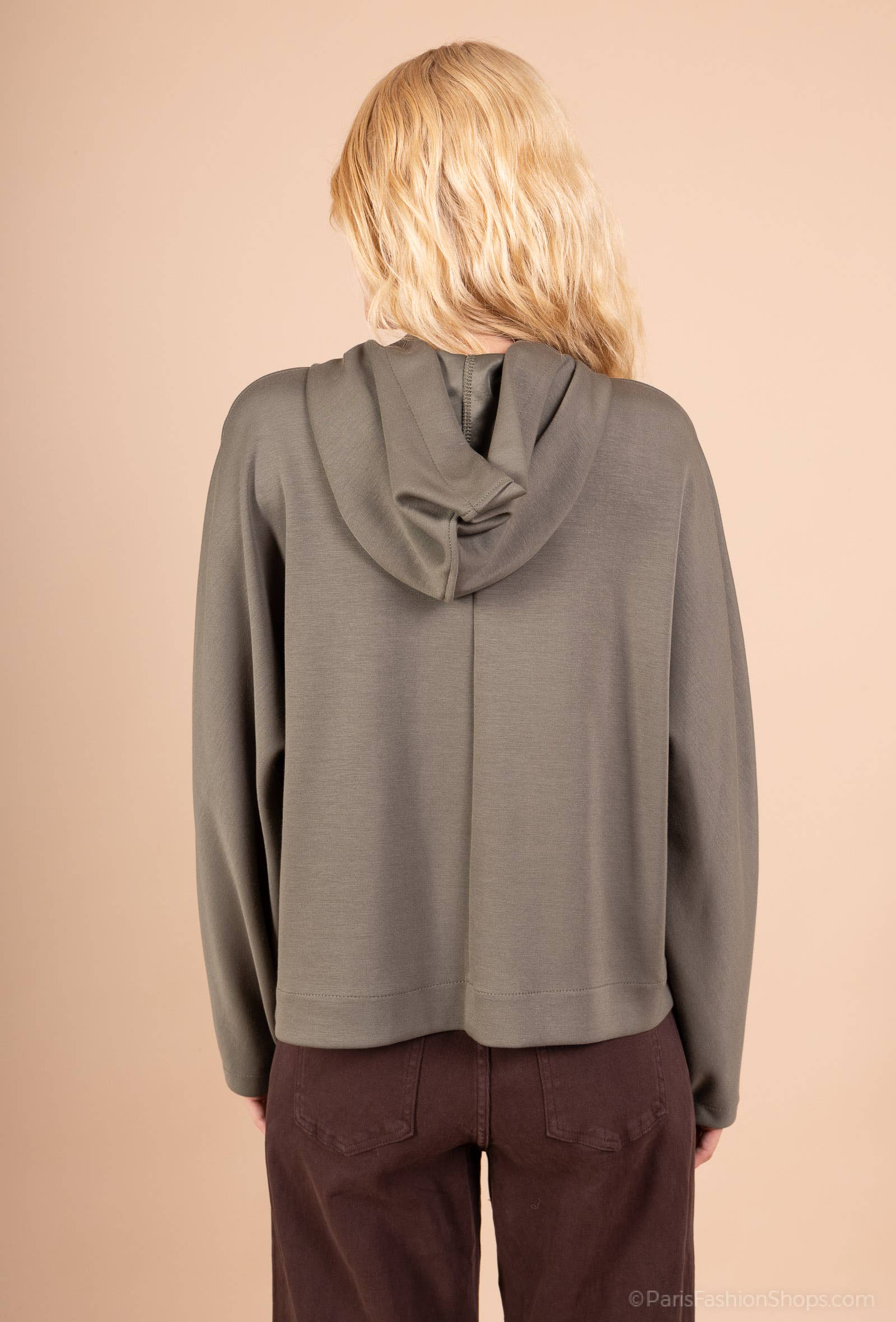 L'Emotion - Vente Sweat à capuche – femme - Sweat à Capuche Zippé Chiné Stretch Poches à Découdre6