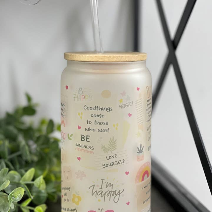 CMD Wholesale - Venta al por mayor Vaso/copa - Vaso Libbey Boho Daily Affirmations de 16 oz2