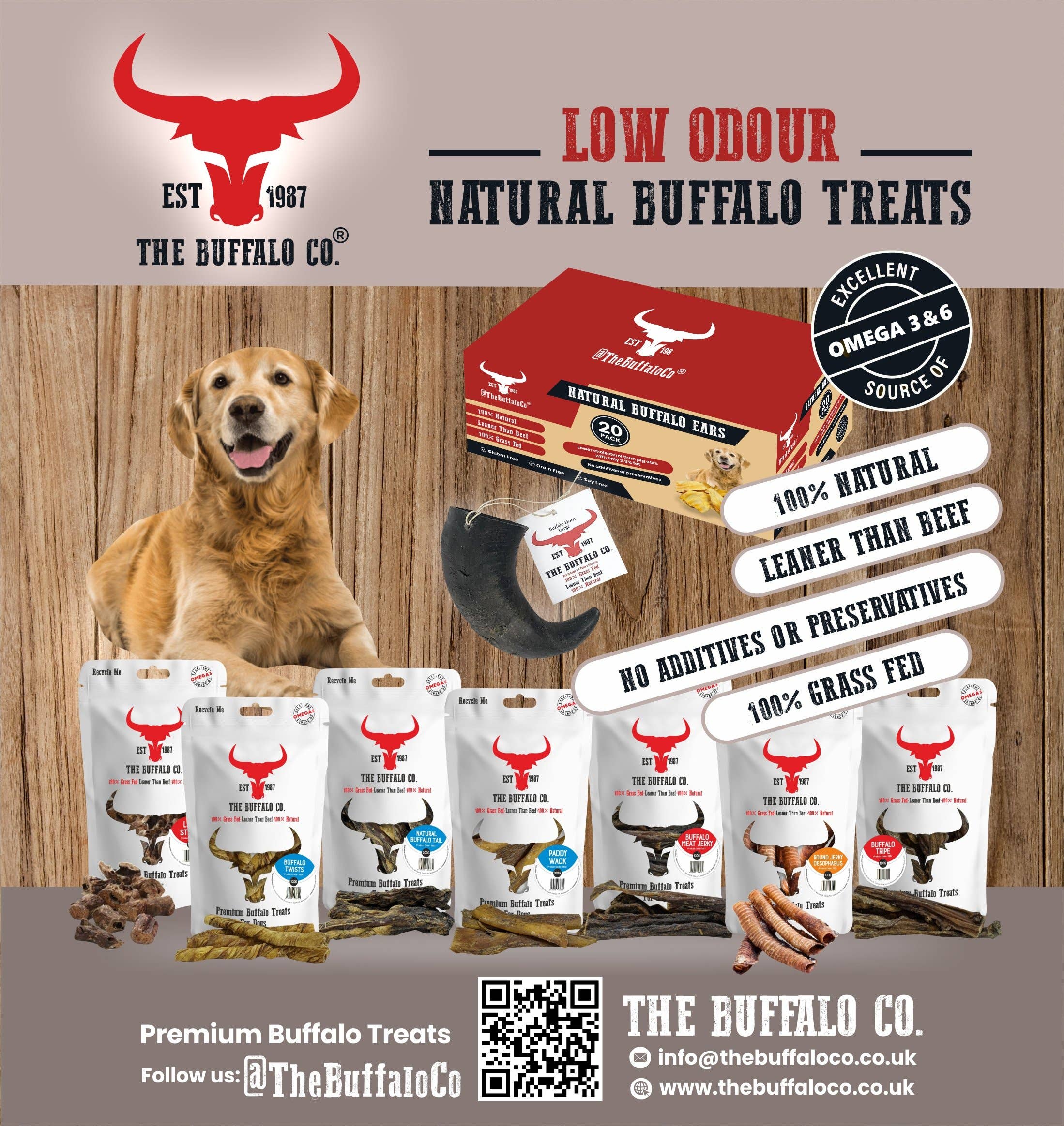 The Buffalo Co. - Wholesale Pet Treats - Dog - Buffalo Trade Stand Deal- with product1