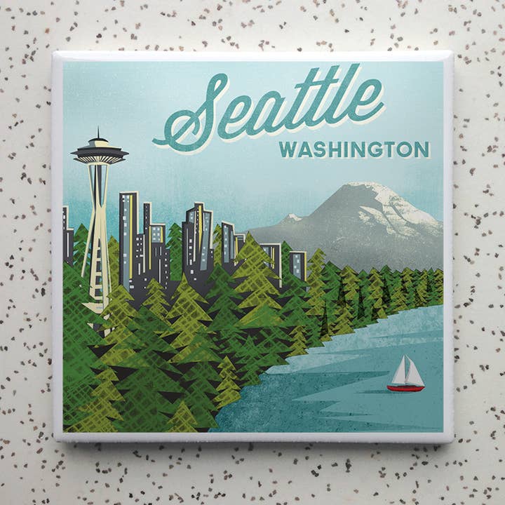 Seattle Sound Coasters for wholesale by Robot Candy