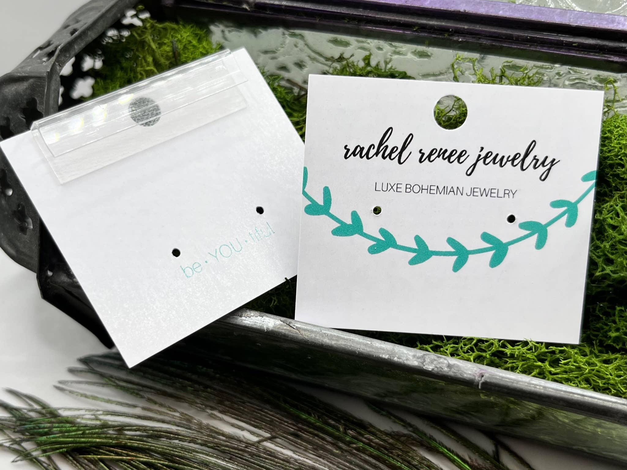 Rachel Renee Jewelry - Wholesale Dangle Earrings - CHERYL Freeform Moonstone Geode Pebble Mixed Metal Dangles1