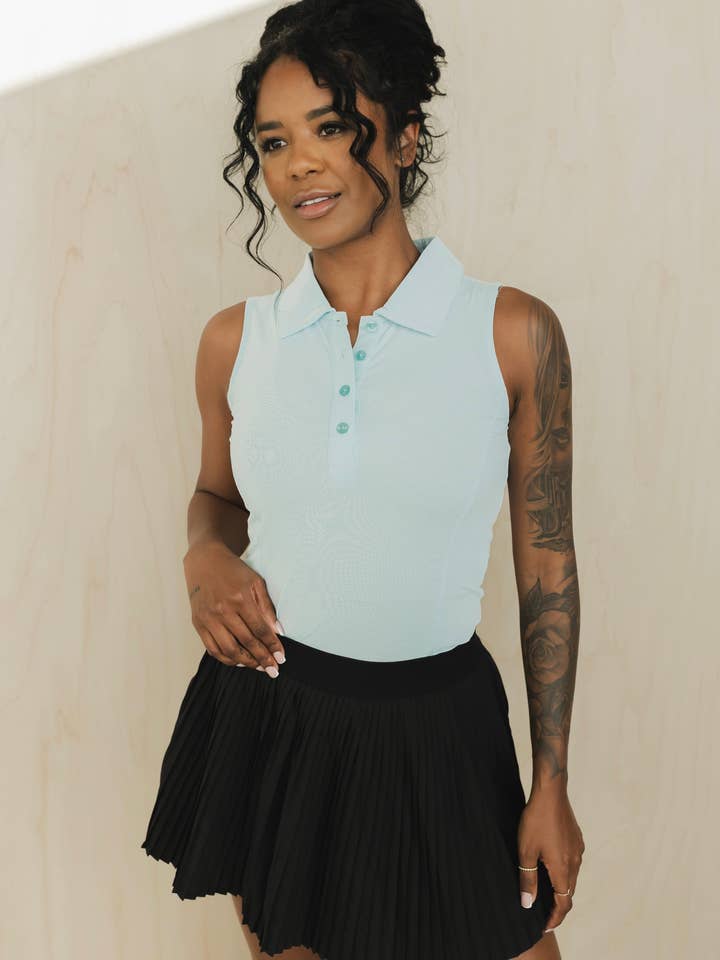 Sleeveless Polo Shirt for wholesale by Bare Activewear