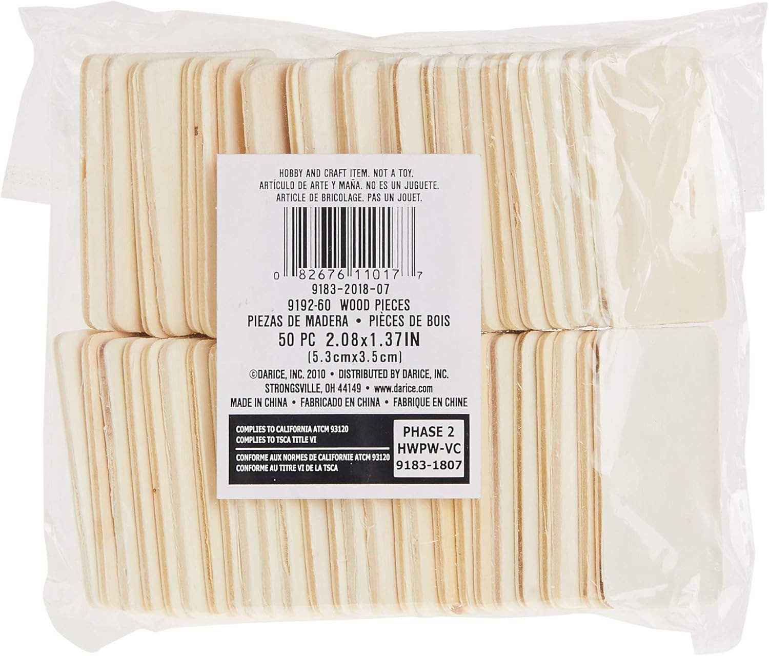 Factory Direct Craft - Wholesale Cutouts - Blank Wood Rectangle Cutouts (12 bags of 50 - 600 pcs total)4