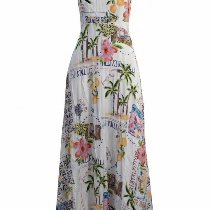 Bella Sundress | White Print for wholesale by Stellino