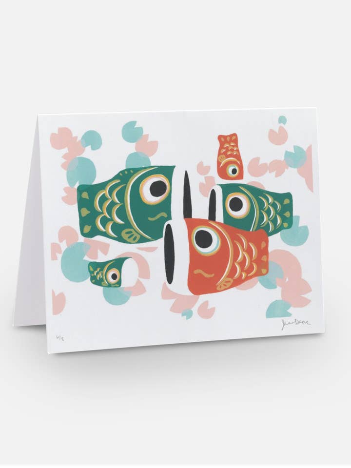Koinobori (Fish, Koi) Card for wholesale by Dasheprints