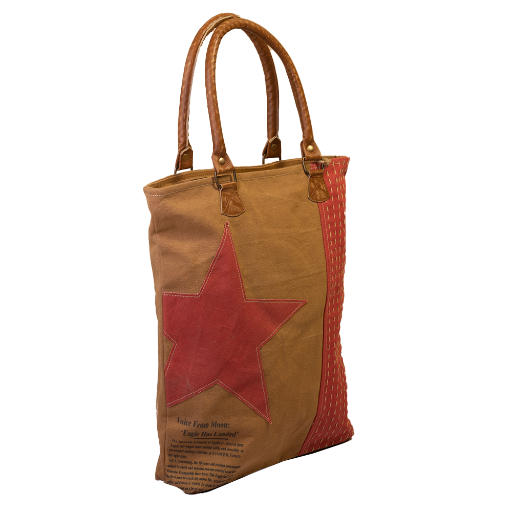 Dorset Bay - Vente Tote bag – femme - Sac à main vintage en toile Red Star (595)1