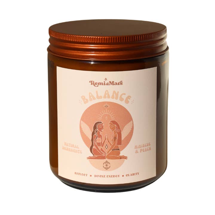 Balance Candle ~ Hibiscus & Peach for wholesale by Remi & Mars