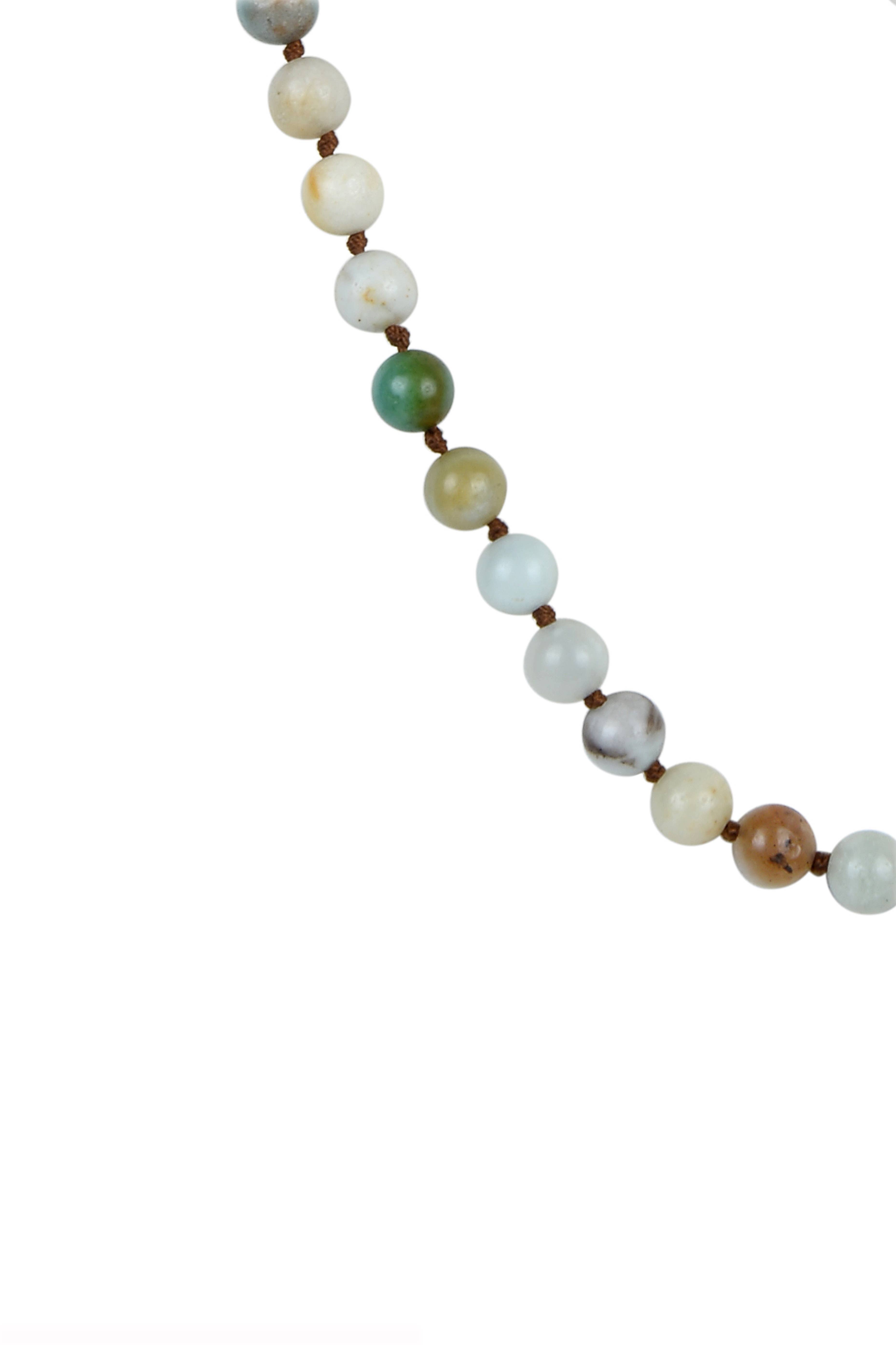 Ole – wholesale Pärlband/Pärlhalsband – Amazonit sten pärlstav halsband N31802