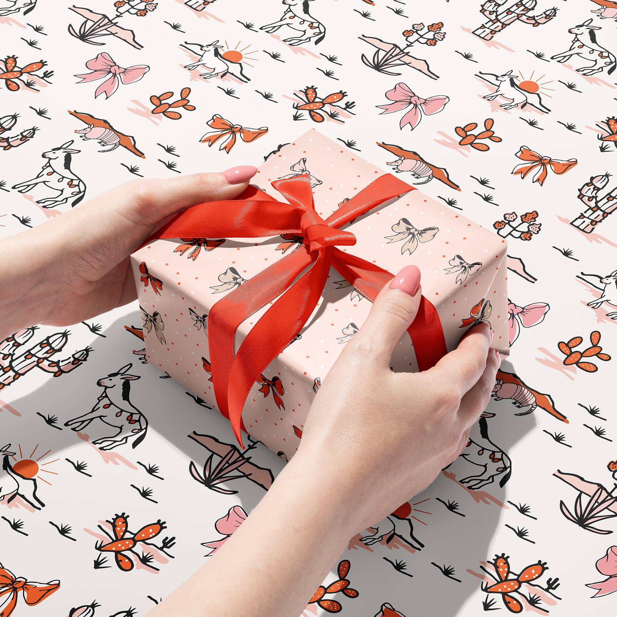 Antiquaria - Wholesale Flat Wrap - Holiday Desert Eco Gift Wrap, Pack of 3 Sheets4