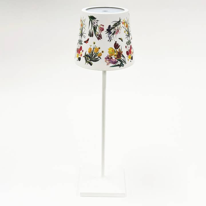 Nicolette Mayer Collection - Wholesale Accent/Desk Lamp - Flora Fauna White Poldina Pro Lamp