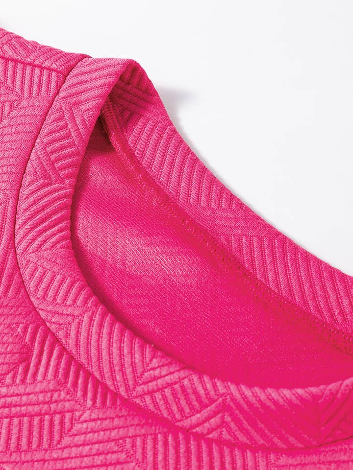 Suhkasana - Wholesale Top & Pant Set (NOT Loungewear) - Women's - Black Textured Puff Sleeve Top and Pants Set14