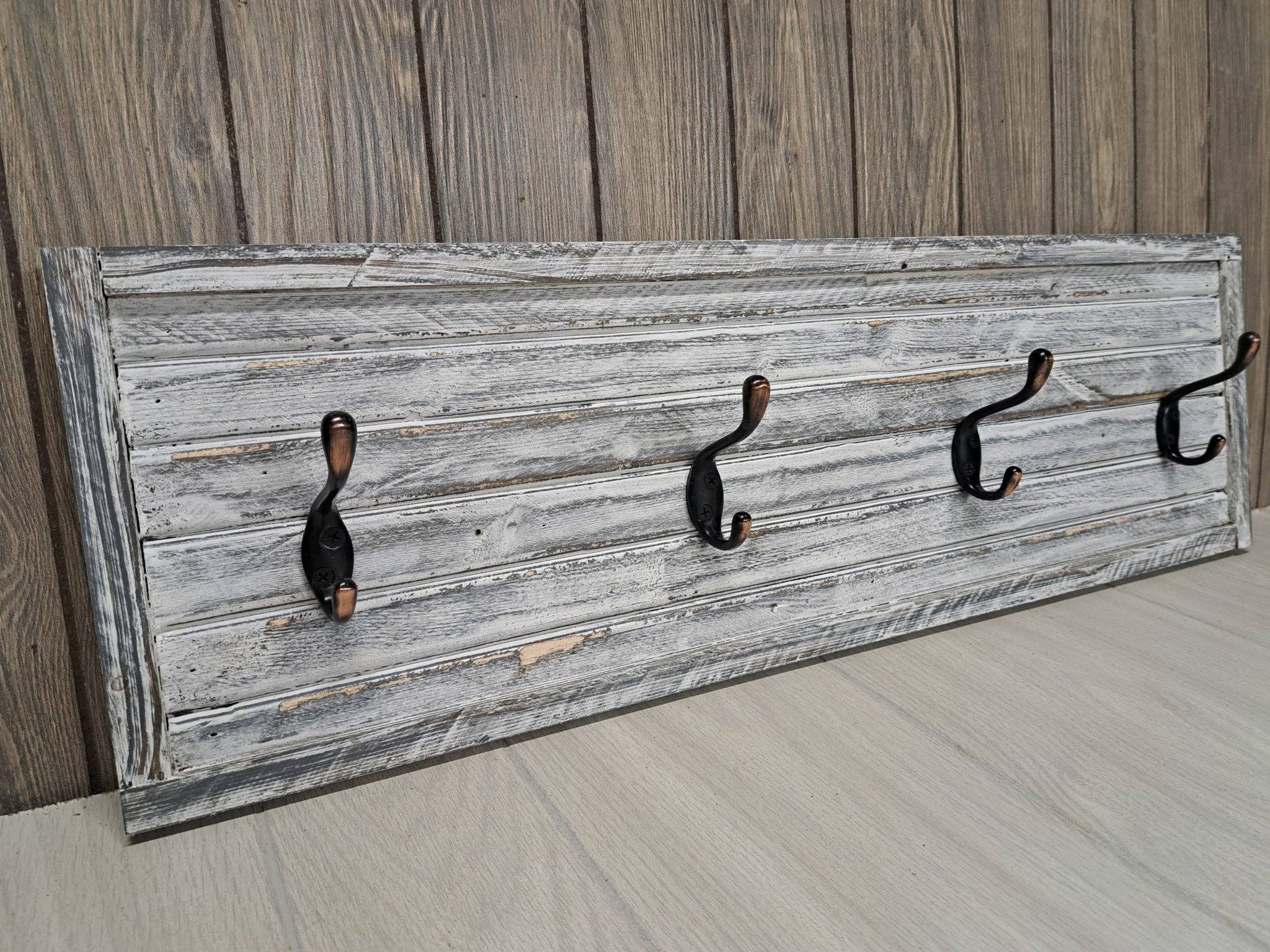 Rustic Brook Farm - Wholesale Coat Rack - Rustic Farmhouse Style Wooden Coat Rack - Weathered White10