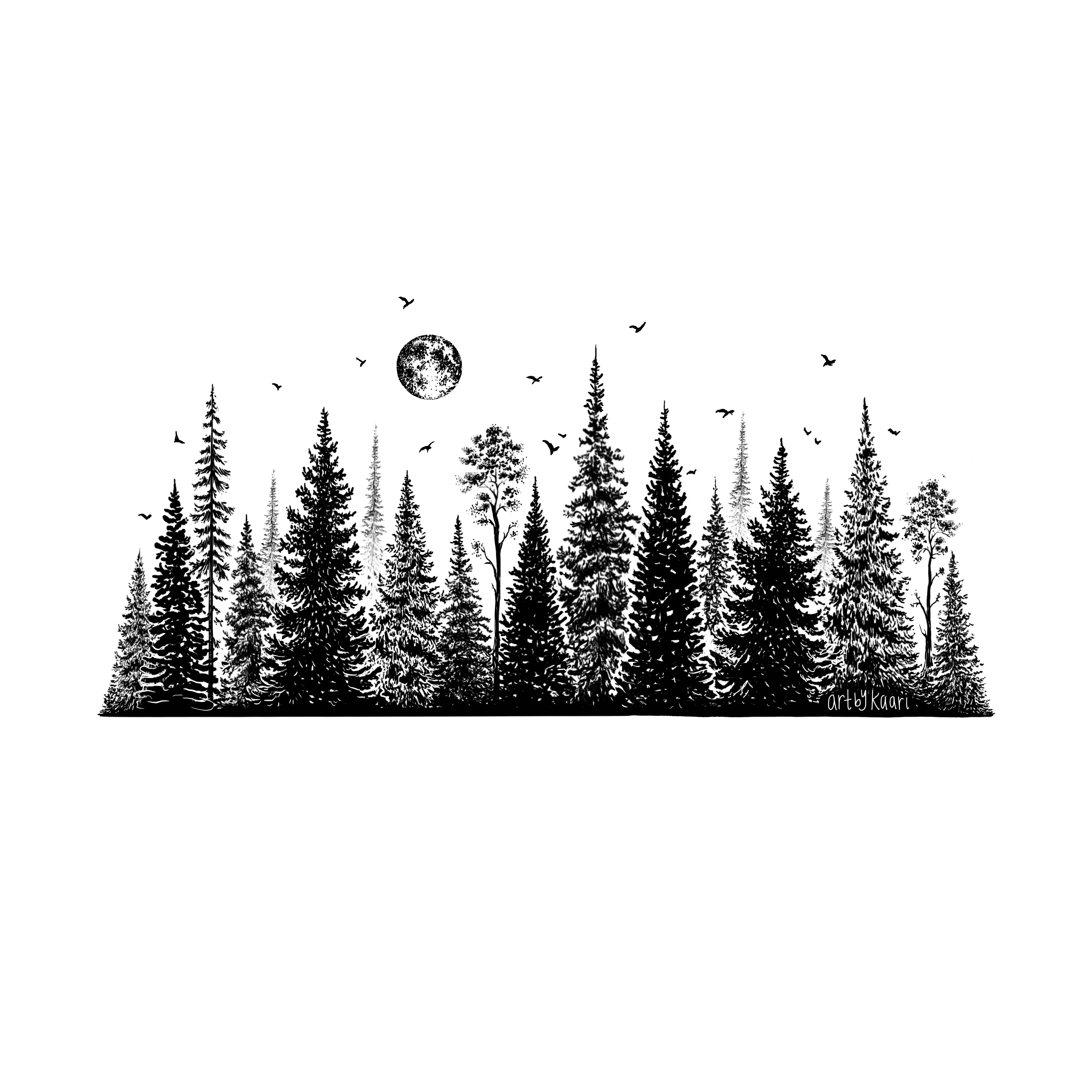 Kaari & Co. - Wholesale Art Print - Tree Line II Art Print1