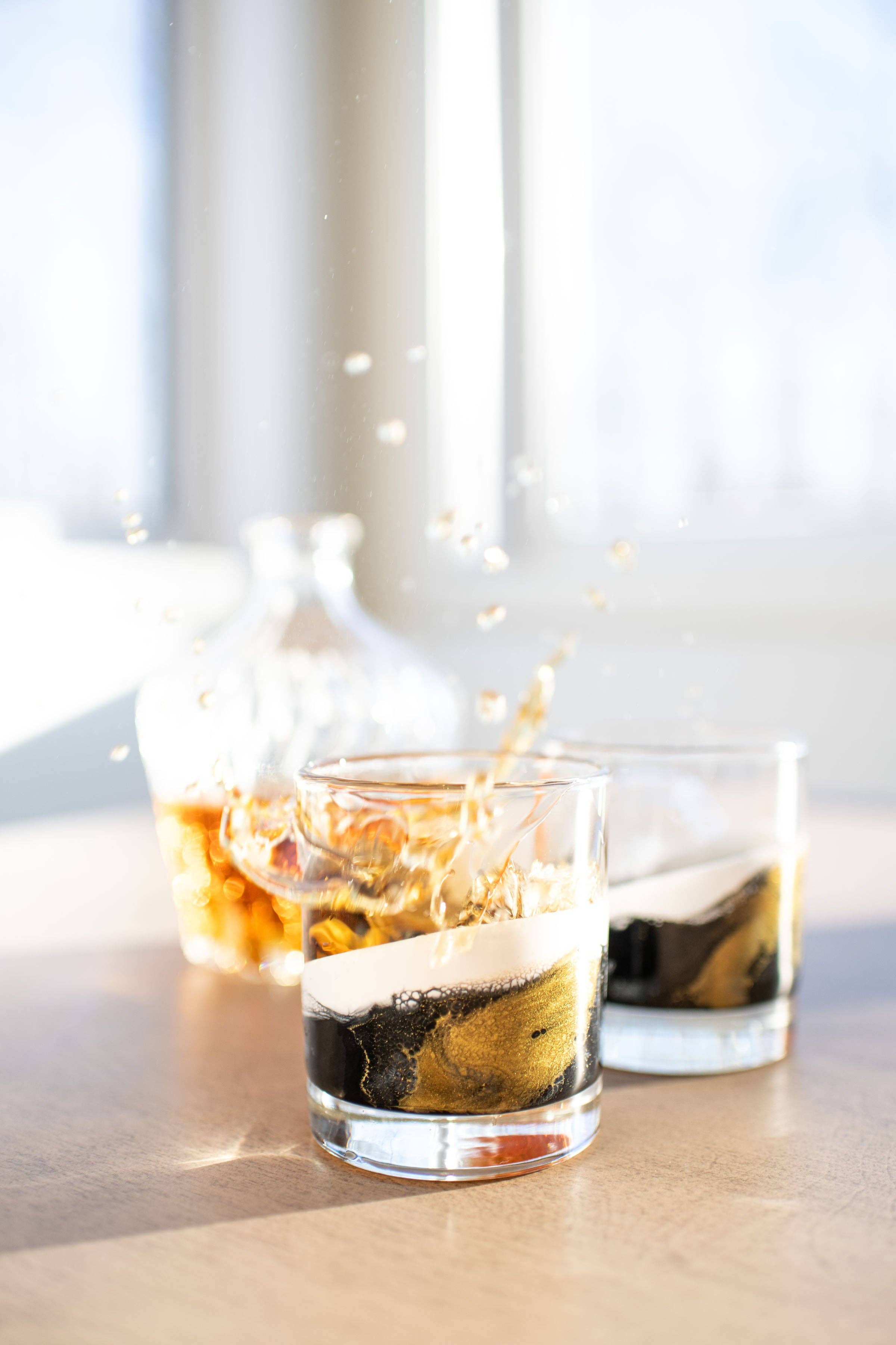 Lynn & Liana Designs - Wholesale Cocktail/Liquor Glass - NEW!!! Resin Coated Old Fashioned Whisky Glasses -NO TARIFFS31