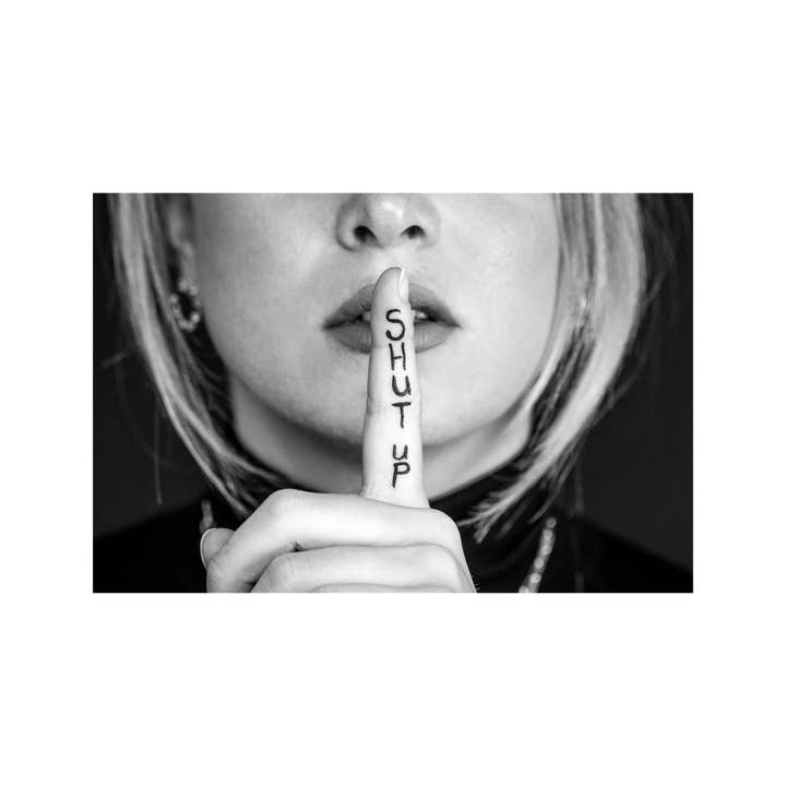 Poster - Paper -  Shut UP - White - A3 and other Purchase Wholesale pstr. Free Returns & Net 60 Terms on Faire trending on Faire.