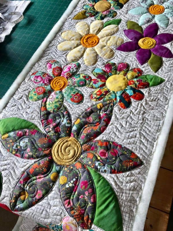 Free Bird Quilting Designs - Wholesale Craft sewing kit - 9. Blossoms Table Runner Pattern3