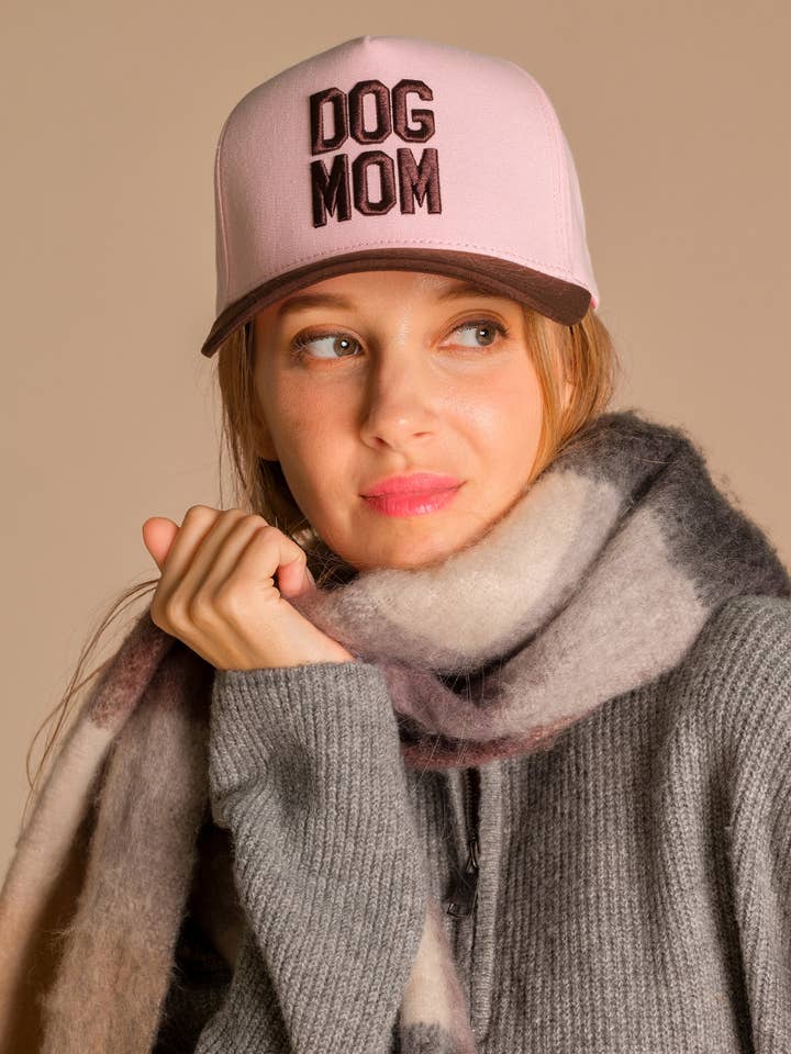 C.C DOG MOM Embroidered Two Tone Trucker Cap for wholesale by Hana