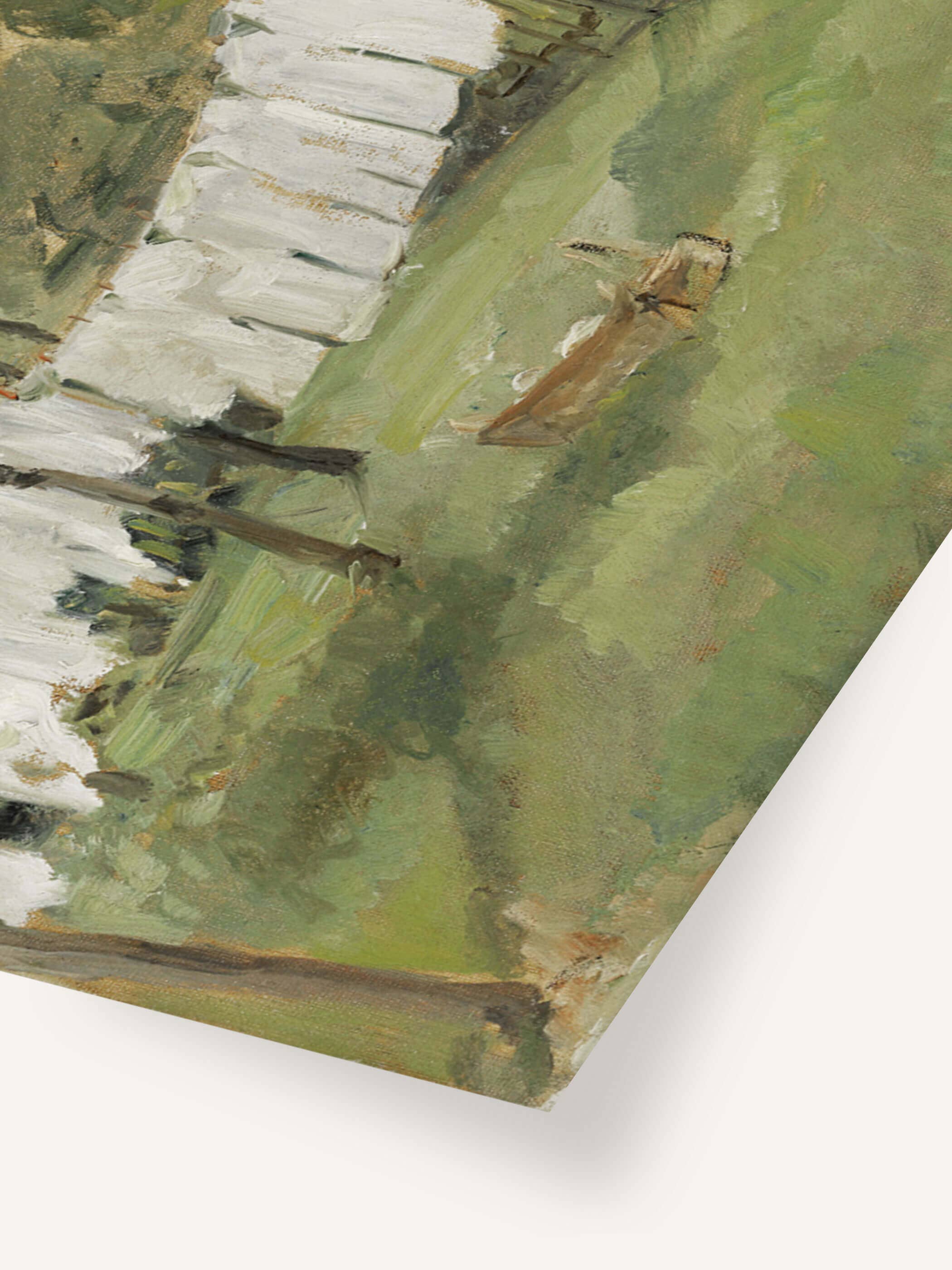 Modern Antique Prints - Wholesale Kunstprint - Waslijn in de tuin – vintage landschapafdruk2