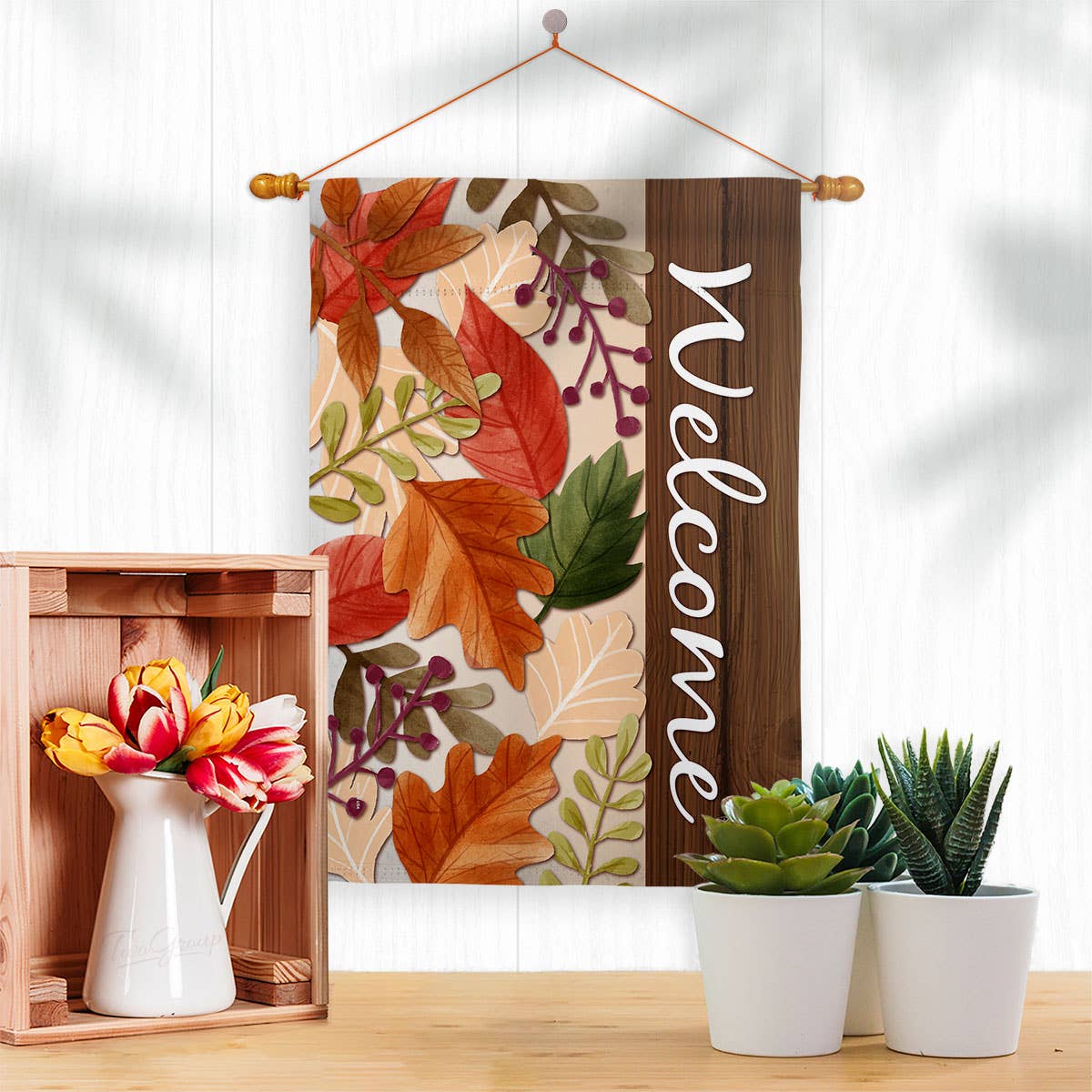 Two Group Flag Co - Wholesale Flag - Autumn Leaves Falltime Harvest Decor Flag2