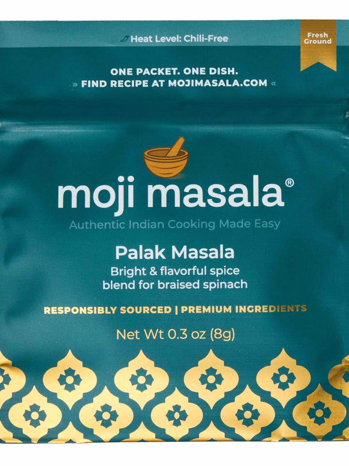 Mélange d'épices indiennes Palak Masala pour la vente par moji masala® Indian Spice Blends
