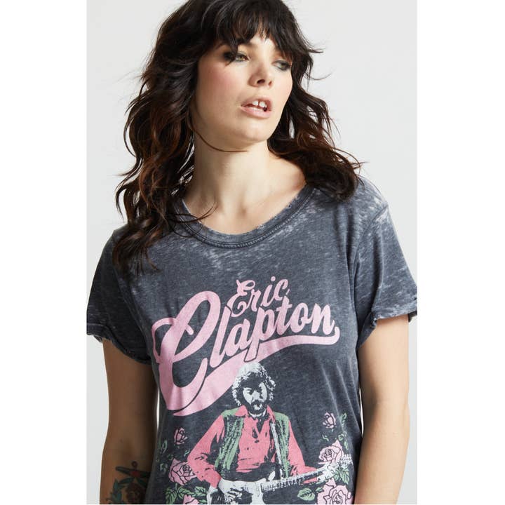 302152 - 930 ERIC CLAPTON WORLD TOUR BURNOUT TEE for wholesale by Recycled Karma