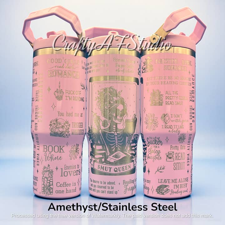 30oz Smut Queen Laser Engraved Tumbler | Romantasy | Fantasy | Dirty books | Book Quotes for wholesale by Crafty AF Studio