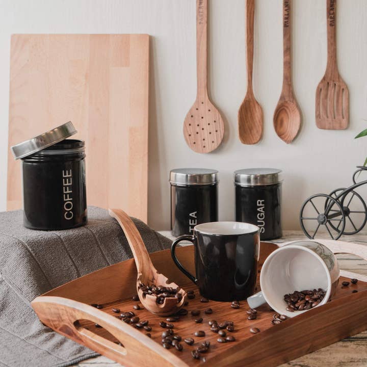 Rinkit Ltd - Wholesale Canister - Harbour Housewares Metal Coffee Canister - Black2