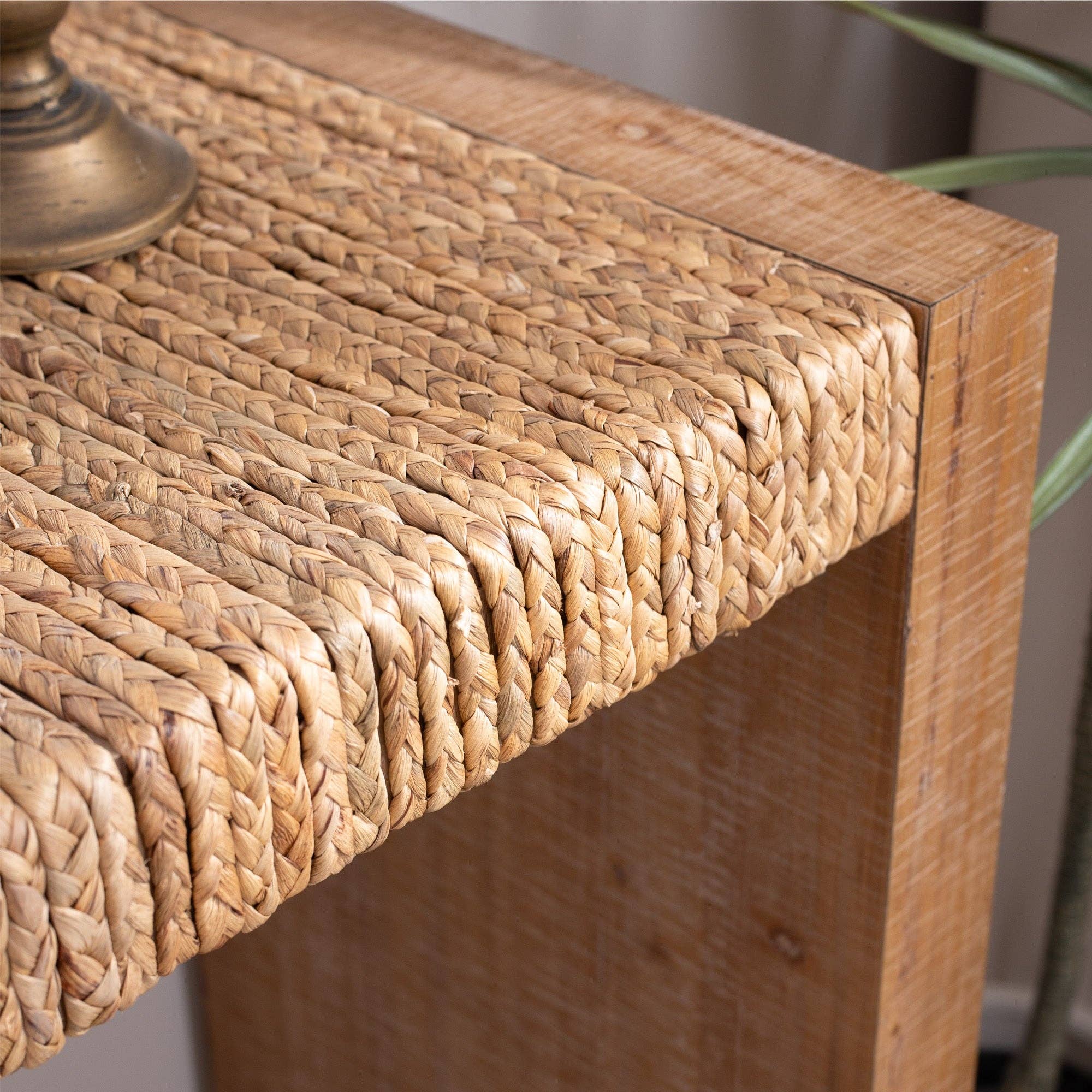 39F Inc. - Vente Console - Console en herbe de mer naturelle de 69" L (dessus tissé à la main)2