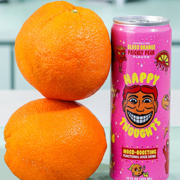 Happy Thoughts - Wholesale Sparkling Water - Happy Thoughts - Blood Orange - Pear -(12pk - 12 oz Cans)