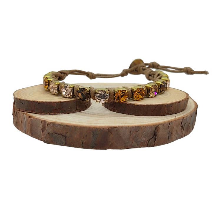 Braccialetti a catena con cristalli grandi - Multitopazio per la vendita all'ingrosso da parte di QUÉ MÁS JEWELS