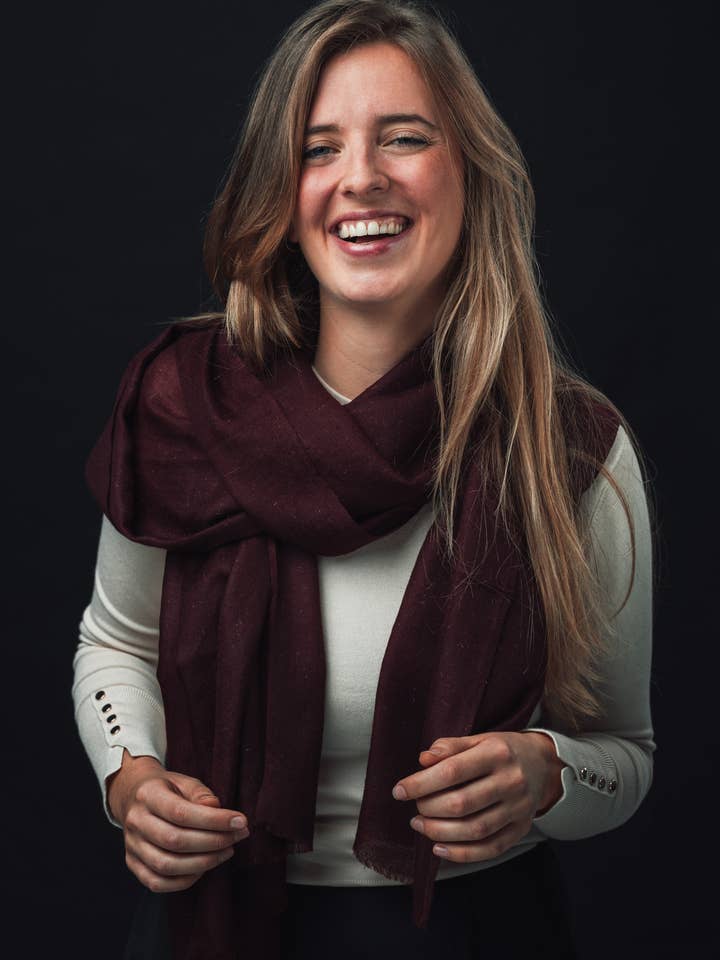 Pashmina Berenjena para venta al por mayor de puur pashmina