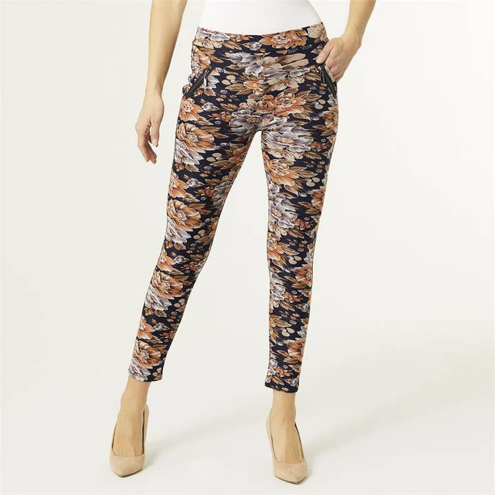 COCO + CARMEN - Wholesale Fashion Leggings - Women's - Printed Jasmine Zip Pocket Leggings2