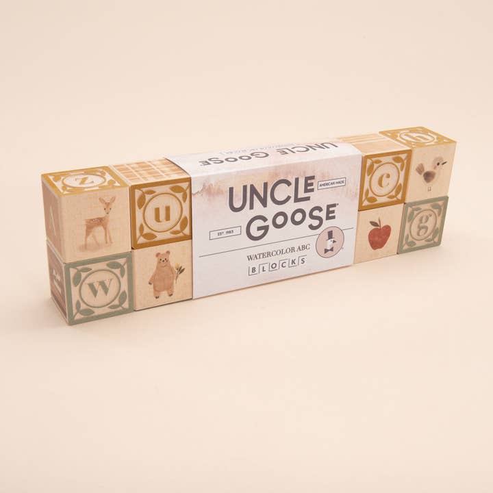 Uncle Goose - Wholesale Blocks - Kids Baby - Uncle Goose Watercolor ABC Blocks
