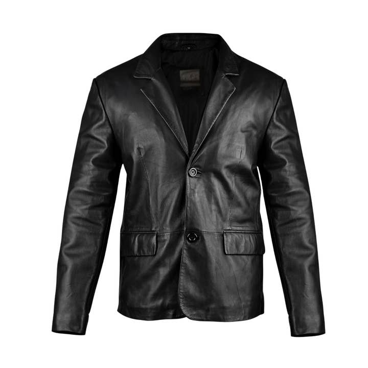 Zwart Leren Blazer – Moderne Klassieker voor wholesale door TA Impex