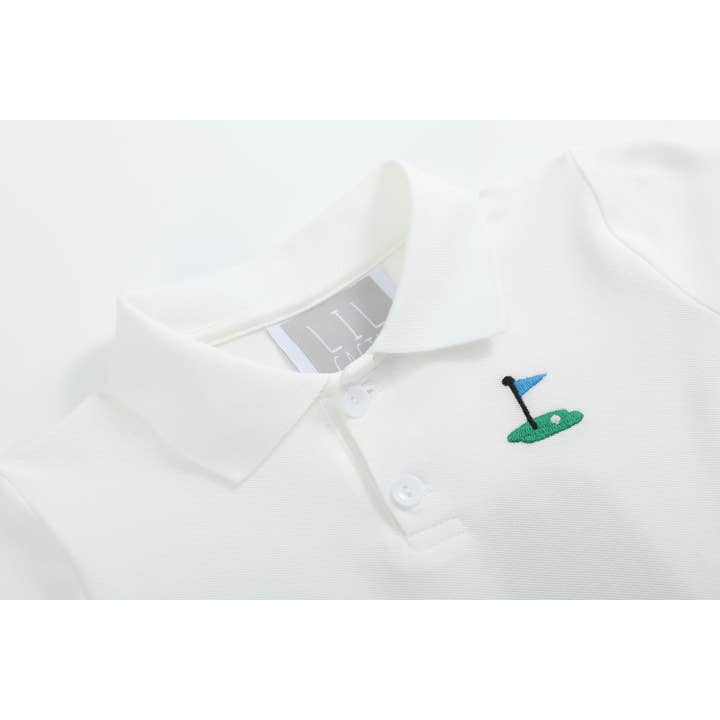 Lil Cactus - Vente T-shirt – enfant - Polo blanc en maille piquée de golf2