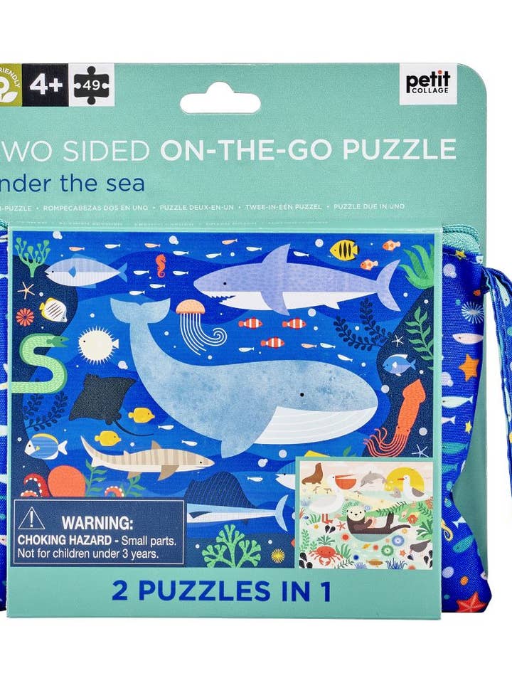 Two Sided Under The Sea On-The-Go Puzzle for wholesale by Chronicle Books