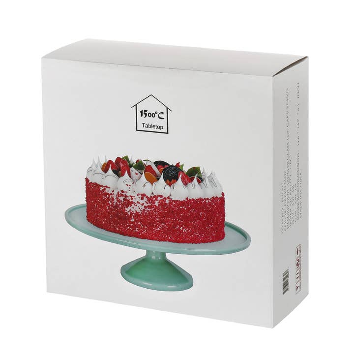 Everest Global - Vente Présentoirs à gâteaux - Présentoir à gâteau en verre jadéite