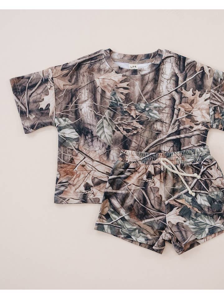 Lucky Panda Kids - Wholesale Top & Short Set - Kids - Shorts Set | Brown Camo12
