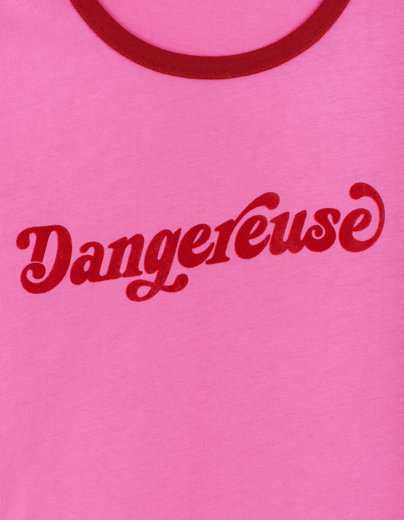 Le Mot – wholesale Screen printed t-shirt – Women′s – Dangereuse ringer t-shirt6