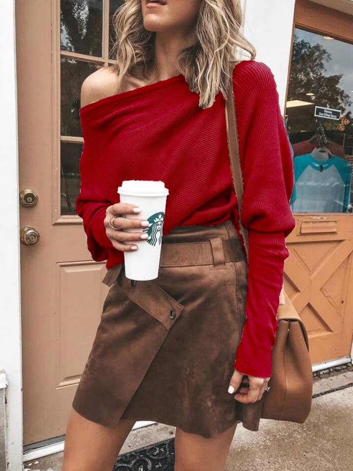 safistyle - Wholesale Knit Top - Women's - Off Shoulder Ribbed Knit Top10